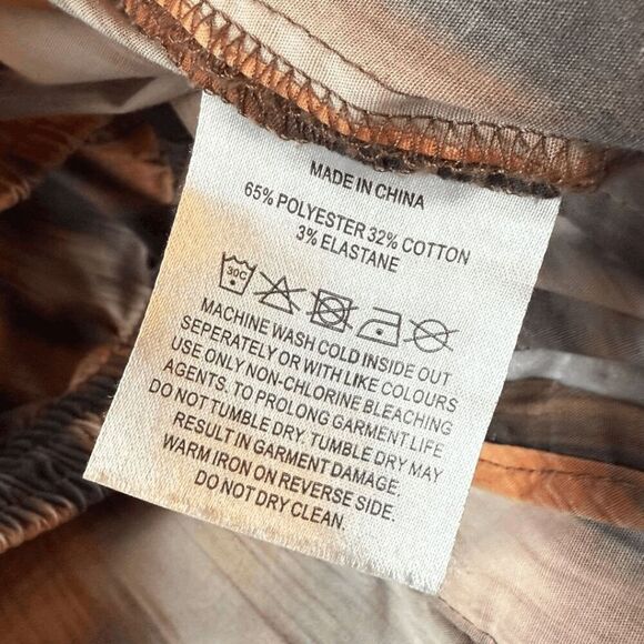 Barney Cool Men's Floral Blur Amphibious‎ Swim Trunks Brown Orange Size 38 - Picture 4 of 7